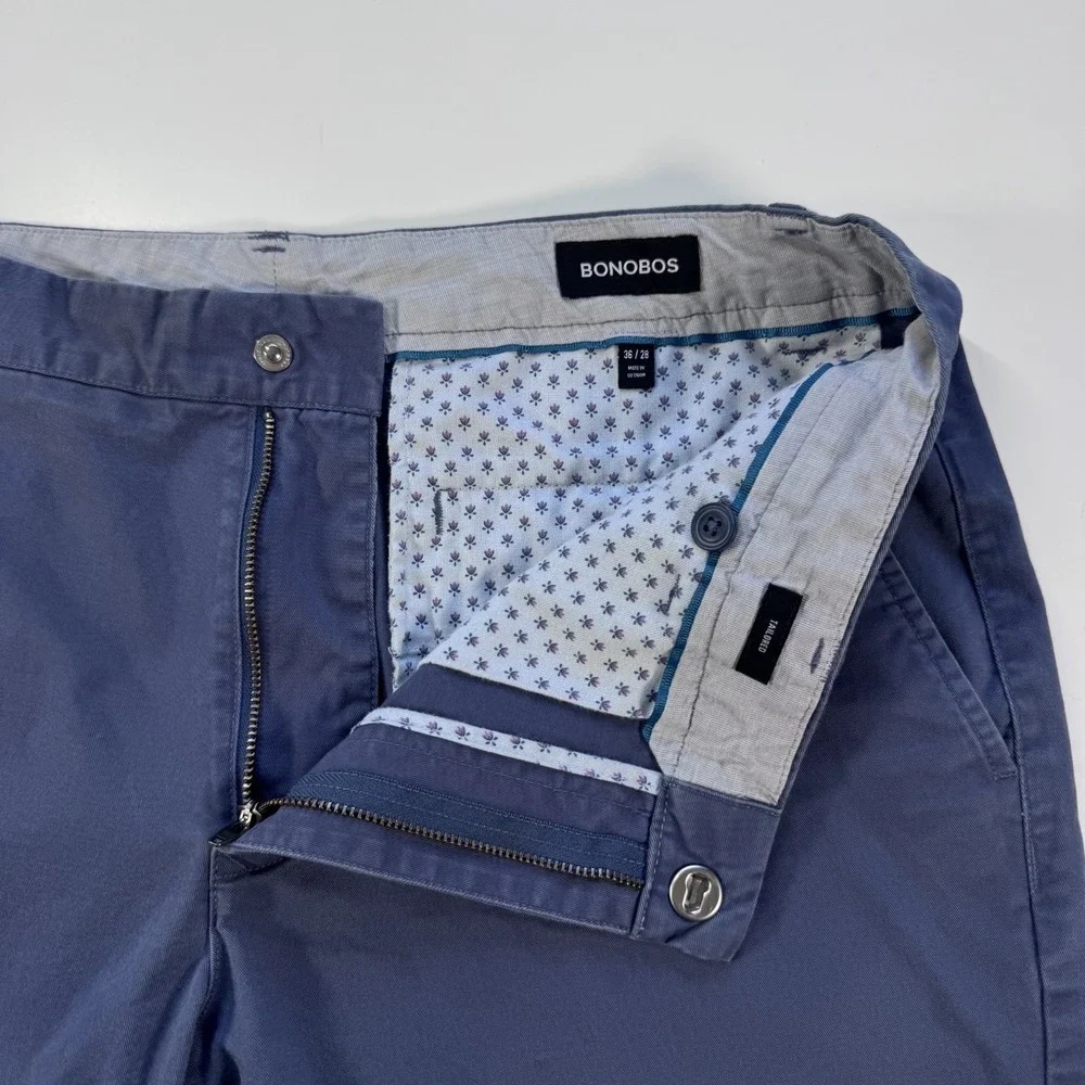BONOBOS Tailored Chino Pant Mens 36x28 (actual 35x26) Blue